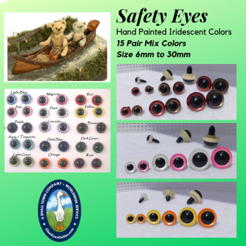 Iridescent Safety Eyes - 15 Pair Mix Color Set
