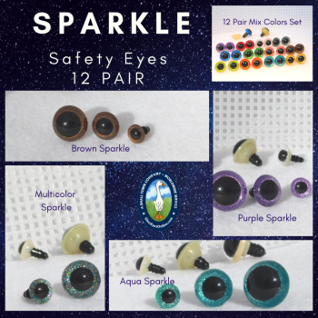 Sparkle Glitter Color Safety Eyes Sets