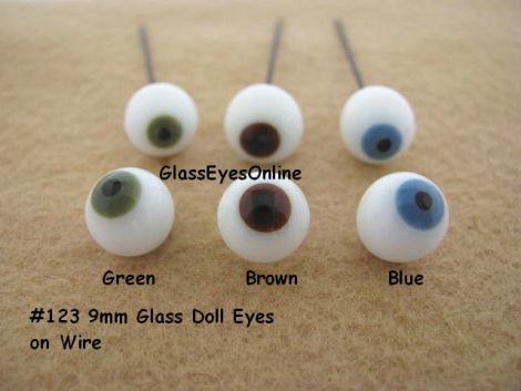 Glass Doll Eyes On Wire 