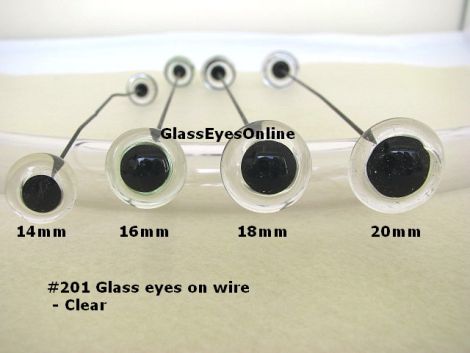 Clear Glass Eyes On Wire 