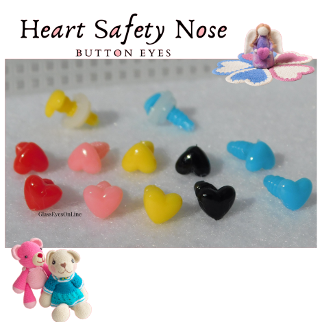 Character Safety Nose for Soft Toys OVAL NOSES with METAL BACKS