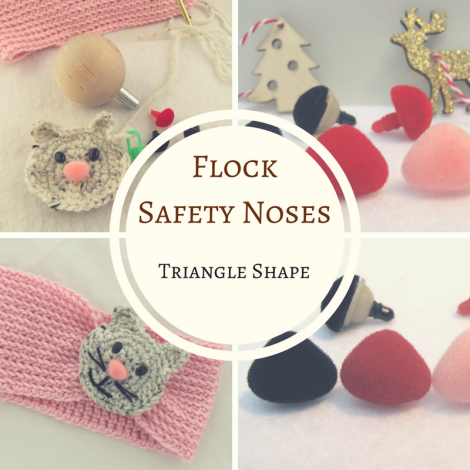 Safety Nose Flock Triangle Shape  for Teddy Bears Dolls Arts & Crafts Sewing Crochet Amigurumi