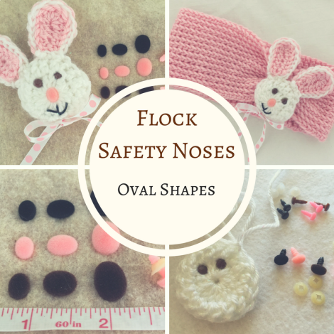 Oval Shape Safety Nose Flock Crochet Sewing Amigurumi Arts & Crafts