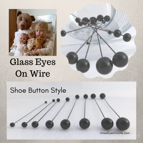 Buy Glass Doll Eyes Black Shoe Button Style Eyes