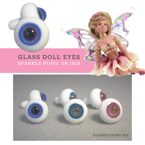 Doll Eyes Glass Sparkle Pupils