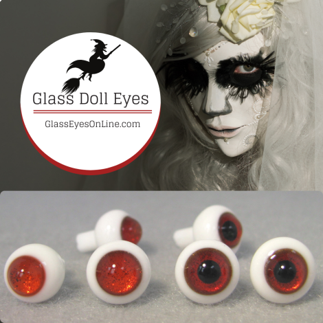 Buy Glass Doll Eyes with Sparkle Pupils or Iris for Fantasy Doll Makers
