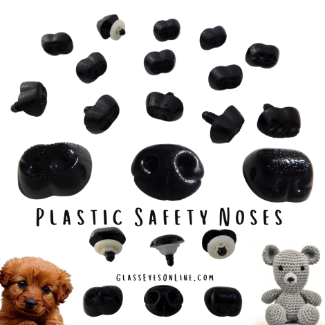 Plastic Safety Noses Craft Noses for Teddy Bears, Puppy Dogs, Plush Animals