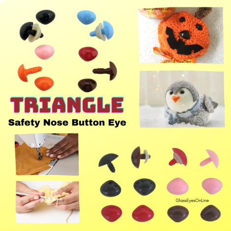 Safety Nose Button Eye Triangle Shape for Crochet Amigurumi Knitting Sewing Arts & Crafts 