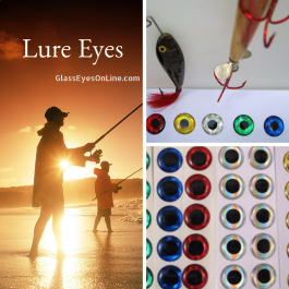Fish Lure Eyes Plastic With Flat Glue On Back - 1 Pair
