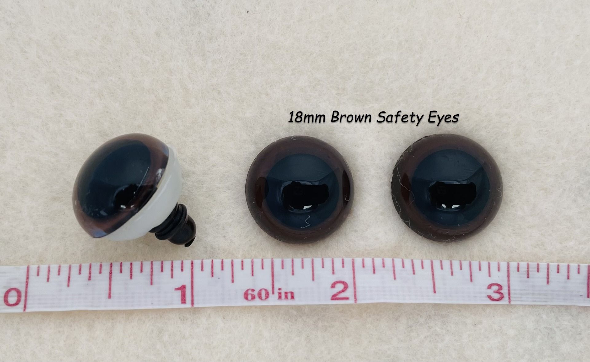 18mm Black Oval safety eyes - 5 PAIR – 3amgracedesigns