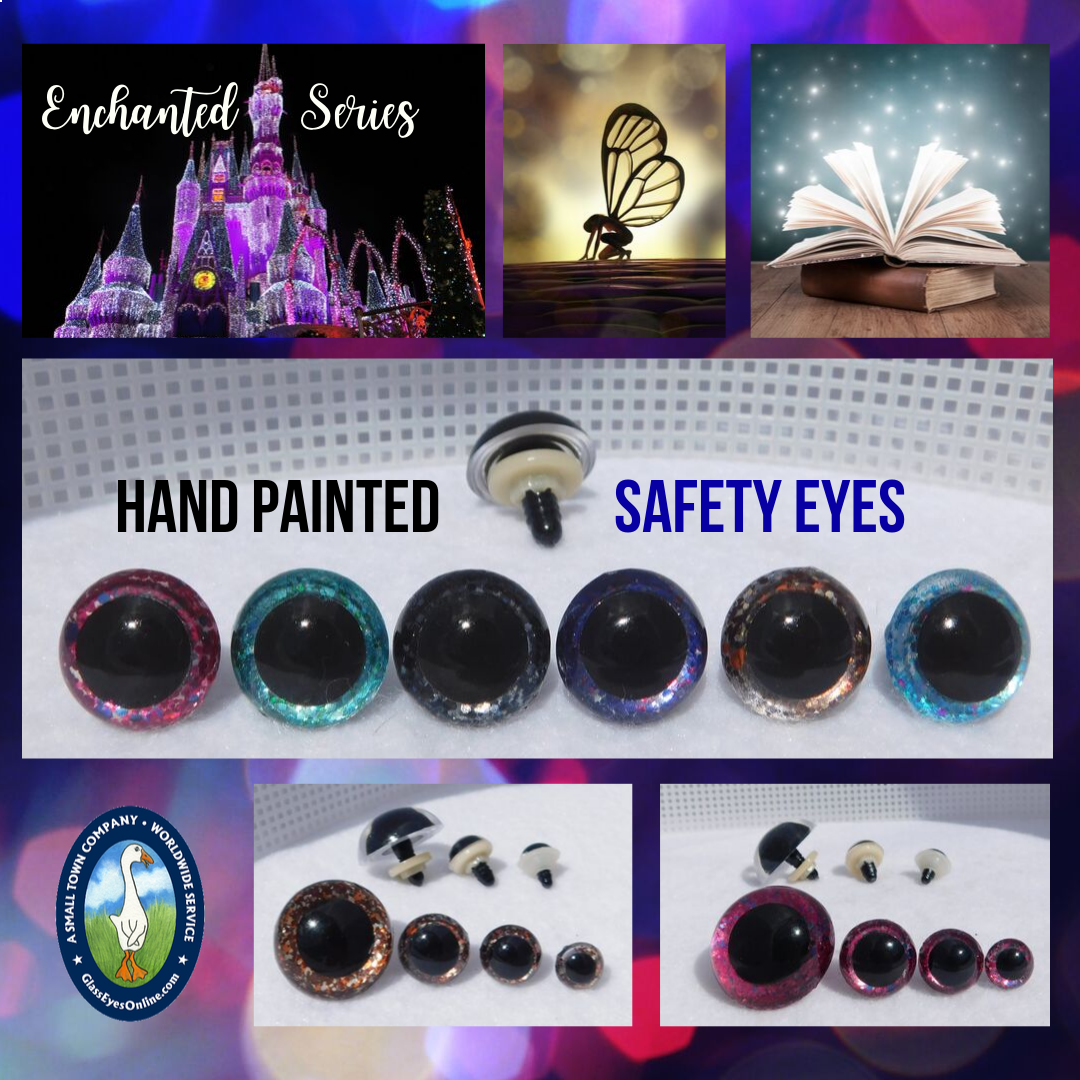 PURPLE Hand Painted Eyes 12 Mm 15 Mm 18 Mm 20 Mm Safety Eyes