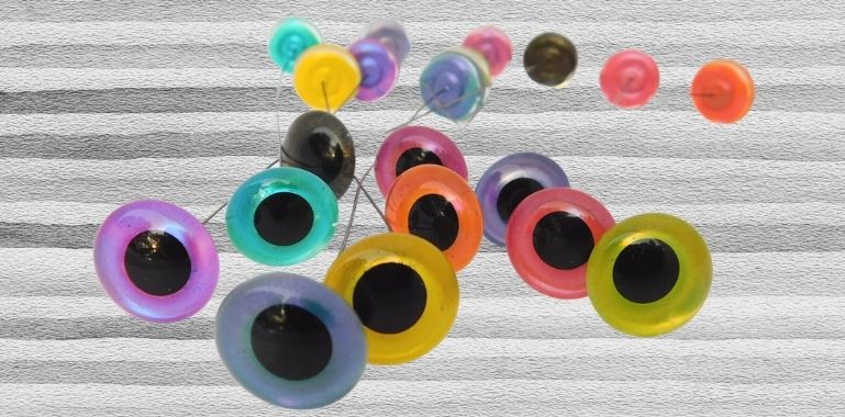 Glass Eye Cabochons On Wire Pins D Series 1 Pair