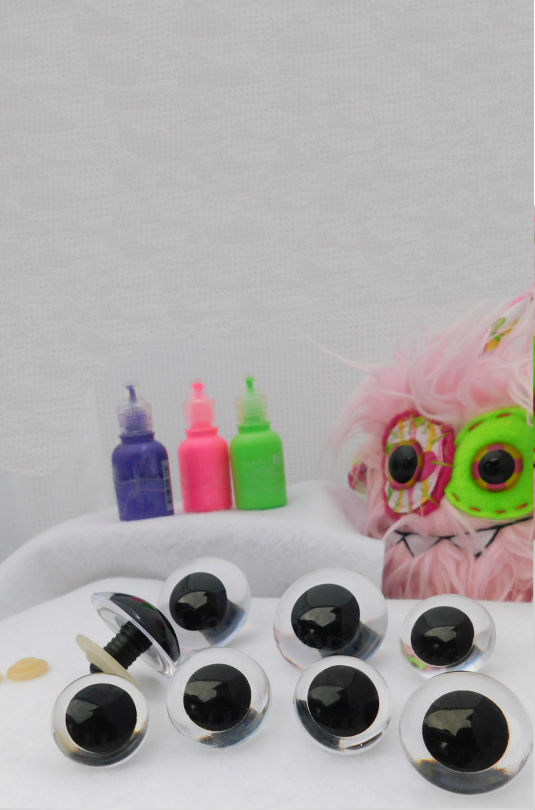 3mm Solid Black Plastic Safety Eyes – Handmade Glass Eyes